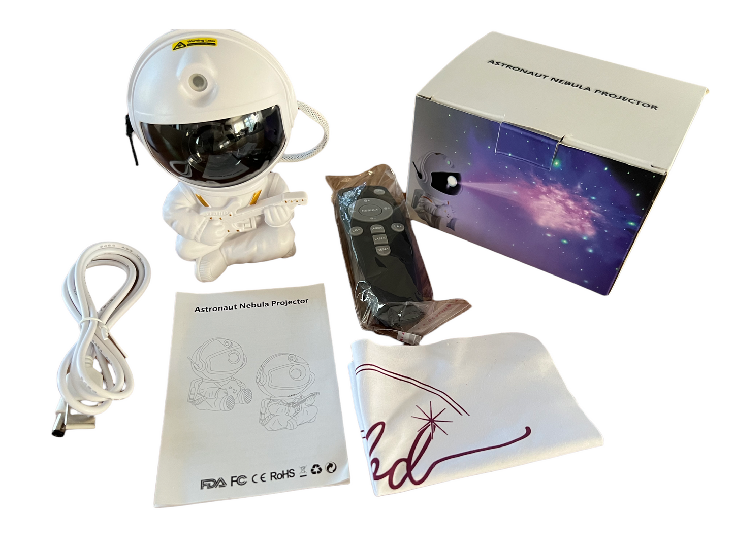 Astronaut Star Light Projector with Remote Control - Small (12.5cm x 8.5cm)