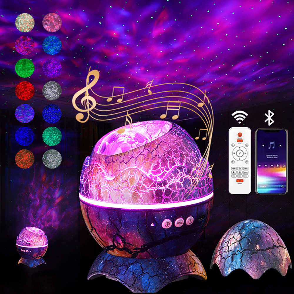 Dinosaur Egg LED Nightlight projector -with White Noise