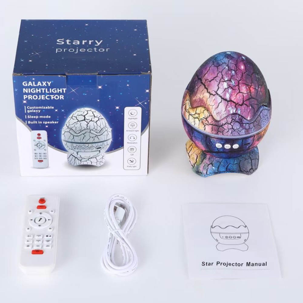 Dinosaur Egg LED Nightlight projector -with White Noise