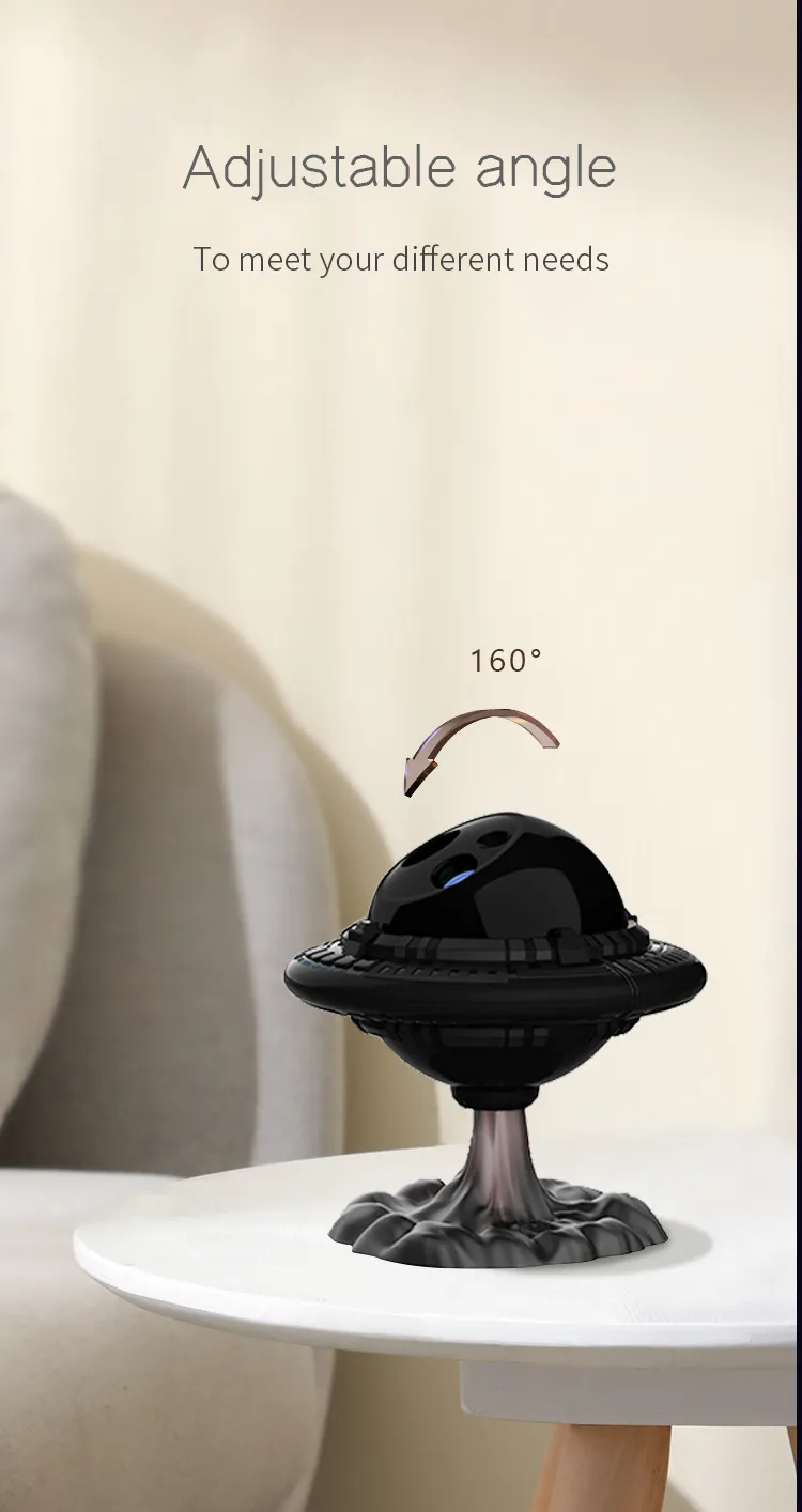 Nightlight - UFO Spaceship with Galaxy & Stars (20cm x 20cm) with Remote.