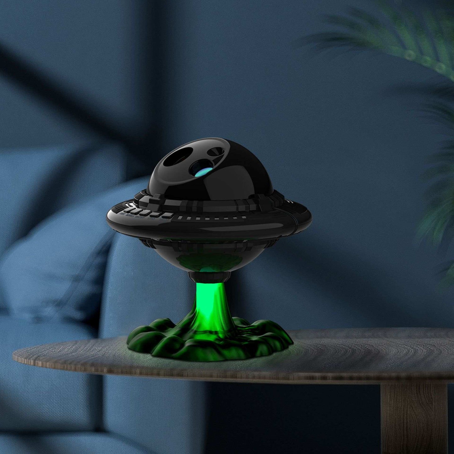 Nightlight - UFO Spaceship with Galaxy & Stars (20cm x 20cm) with Remote.