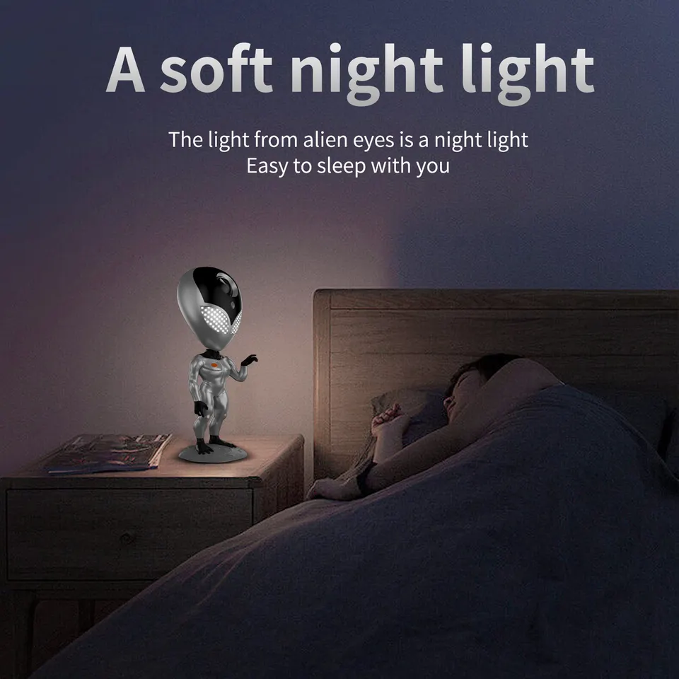 Alien Nightlight Projector & Smart light (13cm*13cm*31cm high) with remote.