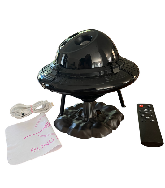 Nightlight - UFO Spaceship with Galaxy & Stars (20cm x 20cm) with Remote.